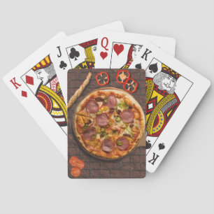Steinofenpizza mit Belag Spielkarten