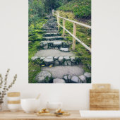 Steinpfad in den dichten Wald Poster (Küche)