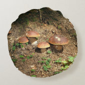 Steinpilz Rundes Kissen (Rückseite)