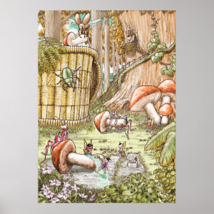 Steinpilz-Wandkunst — Yunnan-Geschichtenbuch Poster