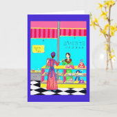 Steins Bäckerei-Gruß-Kartenmutter und -töchter Karte (Gelbe Blume)