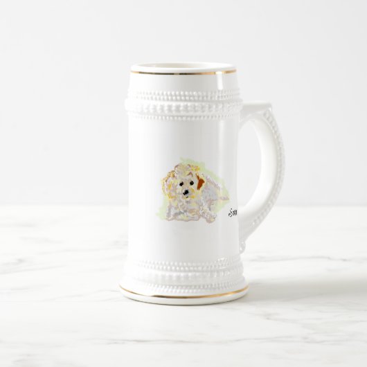 Steins : Golden Retriever Bierglas (VorderseiteRechts)
