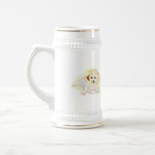 Steins : Golden Retriever Bierglas (Links)