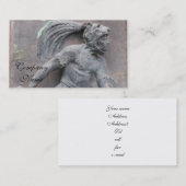 Steinschnitzen des aztekischen Kriegers Visitenkarte (Vorne/Hinten)