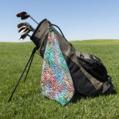 Steinsockel mit rustikalem Mörtel und Splint Golfhandtuch (Gras)