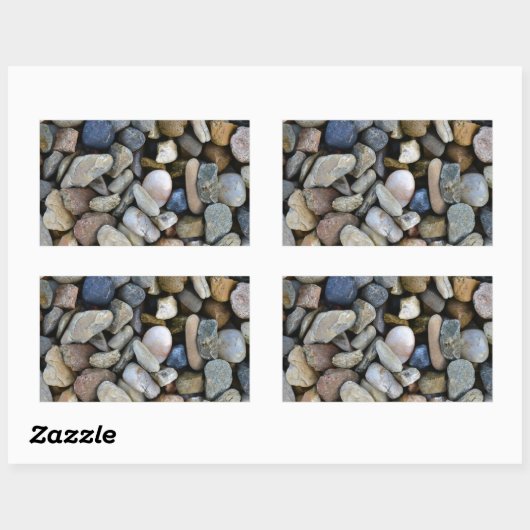 Steinstruktur Rechteckiger Aufkleber (Blatt)