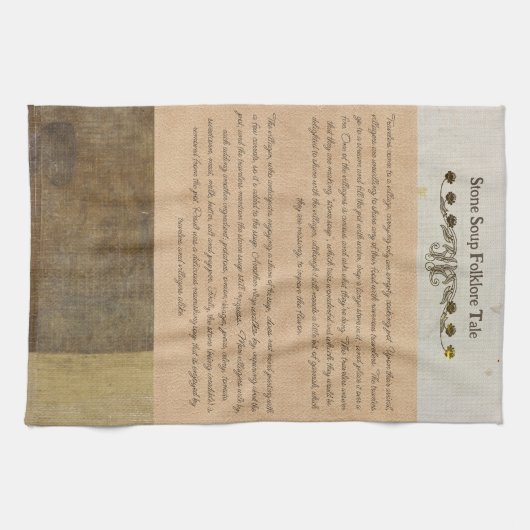 Steinsuppe Folklore Treasure | Geschirrtuch (Horizontal)