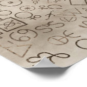 Steinsymbol der Philosophin: Alchemisches Muster 3 Poster (Ecke)