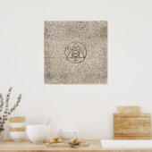 Steinsymbol der Philosophin: Alchemisches Muster 3 Poster (Küche)