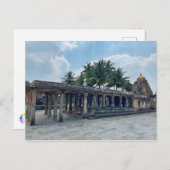 Steintempel in Belur, Karnataka, Indien Postkarte (Vorne/Hinten)