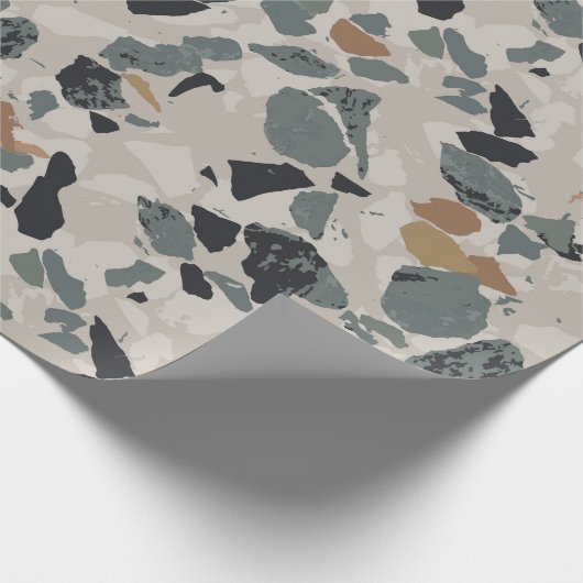Steinterrazzo-Muster Geschenkpapier (Ecke)