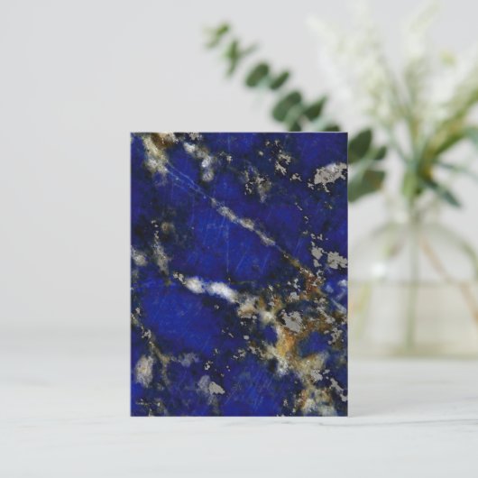 Steintextur: Lapis lazuli Postkarte (Stehend Vorderseite)