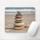 Steinturm auf Strand Mousepad (Mit Mouse)