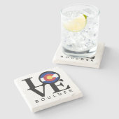 SteinUntersetzer LIEBE Colorados Boulder (Seitenansicht)