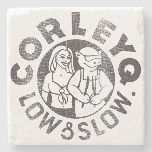 SteinUntersetzer mit CorleyQ Logo (Vorderseite)