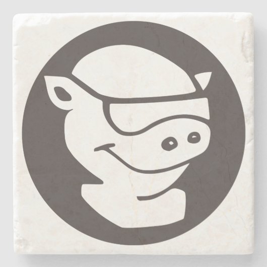 SteinUntersetzer mit Pitmaster Logo (Vorderseite)