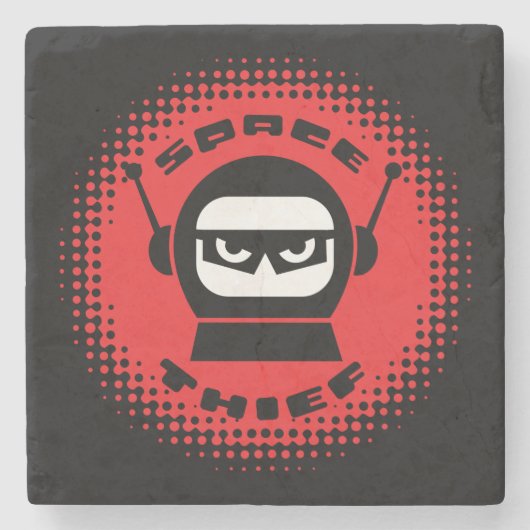 SteinUntersetzer mit Raum-Dieb-Logo (Vorderseite)