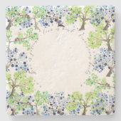 SteinUntersetzer - romantischer Wald (Vorderseite)