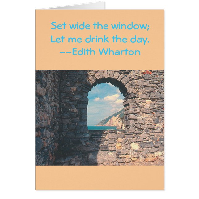 "STEINWAND MIT FENSTER ZUM MEER" (FOTOG) (Vorne)