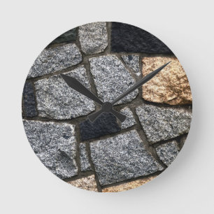 Steinwand Runde Wanduhr