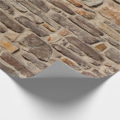 Steinwand rustikale Textur Hintergrund Geschenkpapier (Ecke)