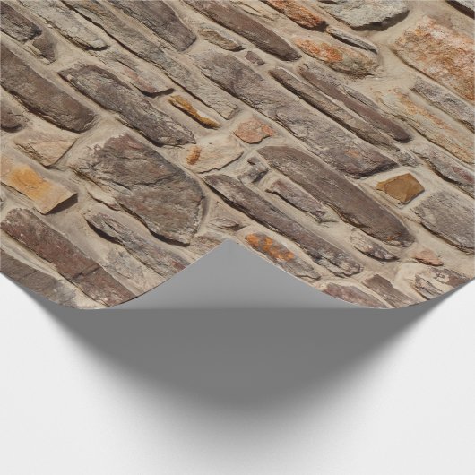 Steinwand rustikale Textur Hintergrund Geschenkpapier (Ecke)