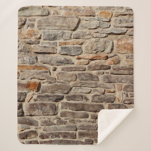 Steinwand rustikale Textur Hintergrund Sherpadecke (Vorderseite)