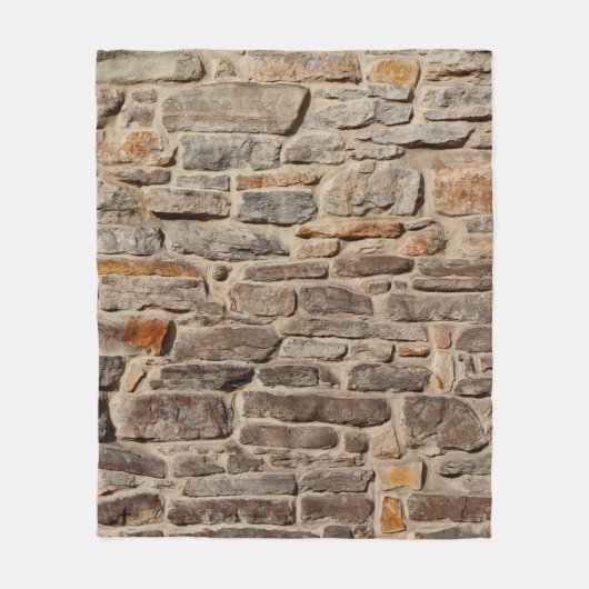 Steinwand rustikaler Hintergrund Fleecedecke (Vorderseite)