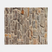 Steinwand rustikaler Hintergrund Fleecedecke (Vorderseite (Horizontal))