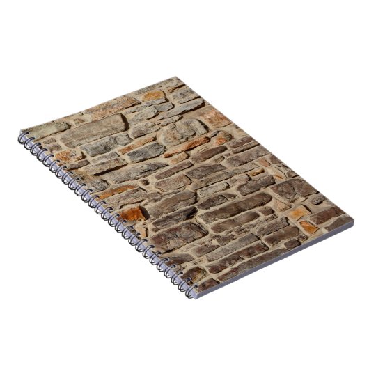 Steinwand rustikaler Hintergrund Notizblock (Rechte Seite)