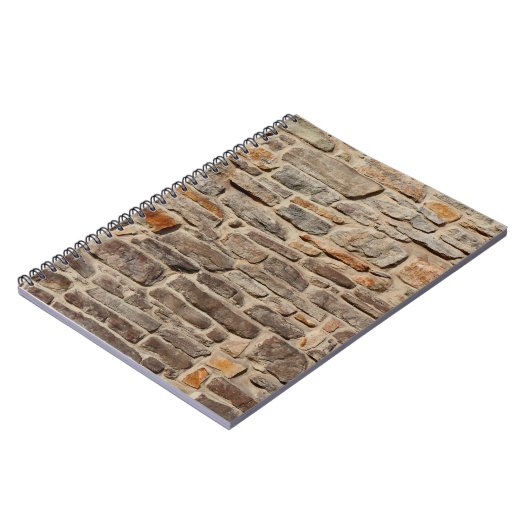 Steinwand rustikaler Hintergrund Notizblock (Linke Seite)