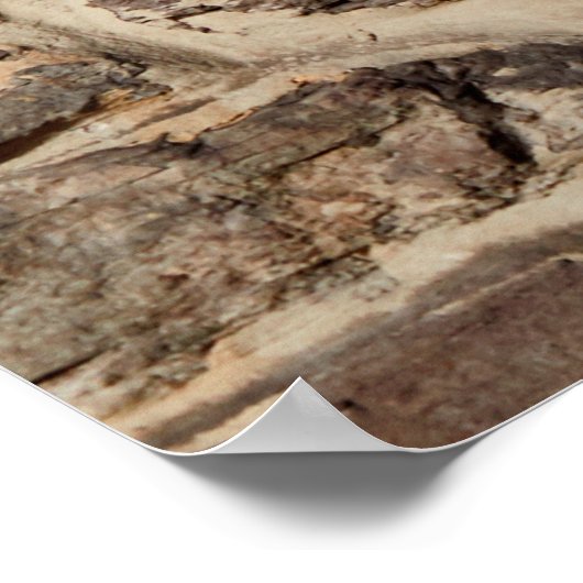 Steinwand rustikaler Hintergrund Poster (Ecke)