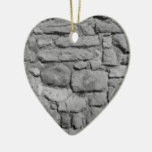Steinwand. Schwarzweiss. Keramikornament (Links)