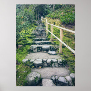 Steinwanderweg im Park Poster