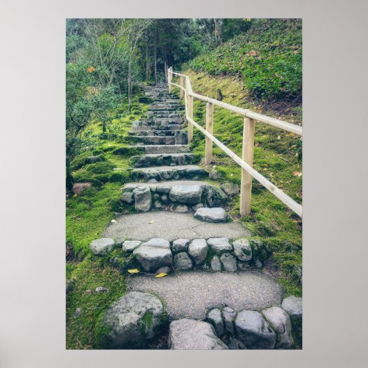 Steinwanderweg im Park Poster (Vorne)