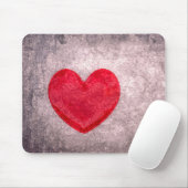 Steinwaschenes Herz Mousepad (Mit Mouse)