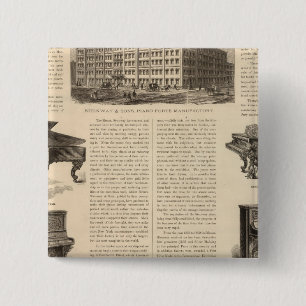 Steinway and Sons, Piano Manufacturers Button