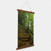 Steinweg im Bergwald Fotografische Natur Wandteppich Mit Holzrahmen (Gewinkelt)