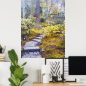 Steinweg im Mossewald im Herbst Poster (Heimbüro)