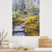 Steinweg im Mossewald im Herbst Poster (Küche)