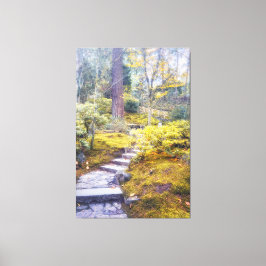 Steinweg in einem Mossy-Wald Leinwanddruck