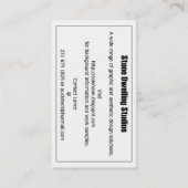 Steinwohnungs-Studio-Visitenkarte Visitenkarte (Rückseite)