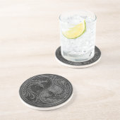 SteinYin Yang Drachen Getränkeuntersetzer (Seite)