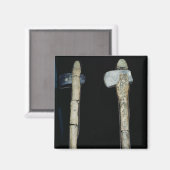 Steinzächse, prähistorisch magnet (Vorderseite/Rückseite)