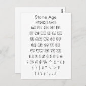 Steinzeit - Zazzle-Schriftart-Beispielblatt Postkarte (Vorne/Hinten)
