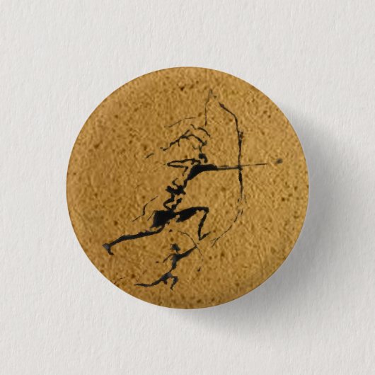 Steinzeitbogenschützen Button (Vorderseite)