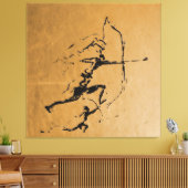 Steinzeitbogenschützen Leinwanddruck (Insitu (Wohnzimmer))