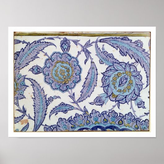 Steinzeug-Fliesen aus Isnik, c.1520-50 Poster (Vorne)