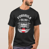 Steirer Auto Race Austria Flag Formel Racing Car T-Shirt (Vorderseite)