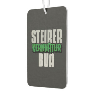 Steirer Bua Kernnatur Typografie Steiermark Autolufterfrischer